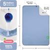 imageIMPROVIA Washable Underpads Heavy Absorbency Reusable Incontinence Pads for Kids Adults Elderly and Pets Waterproof Protection Floor Blue and White 34quot x 36quot  Pack of 4Blue