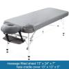 imageMassage Table Sheets Waterproof Massage Table Cover Set 2 Piece Include Massage Fitted Sheet and Face Cradle Cover Ultra Soft ampamp Skinfriendly Fit Massage Table ampamp Facial Bed Grey 28737Grey