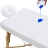 imageMassage Table Sheets Waterproof Massage Table Cover Set 2 Piece Include Massage Fitted Sheet and Face Cradle Cover Ultra Soft ampamp Skinfriendly Fit Massage Table ampamp Facial Bed Grey 28737White