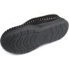 imageZigzagger Mens Slip On Moccasin Slippers IndoorOutdoor Warm Fuzzy Comfy House Shoes Fluffy Wide Loafer SlippersBlack