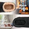imageZigzagger Mens Slip On Moccasin Slippers IndoorOutdoor Warm Fuzzy Comfy House Shoes Fluffy Wide Loafer SlippersCamouflage Black
