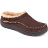 imageZigzagger Mens Slip On Moccasin Slippers IndoorOutdoor Warm Fuzzy Comfy House Shoes Fluffy Wide Loafer SlippersCoffee