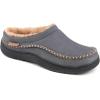 imageZigzagger Mens Slip On Moccasin Slippers IndoorOutdoor Warm Fuzzy Comfy House Shoes Fluffy Wide Loafer SlippersGrey