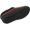 imageZigzagger Mens Slip On Moccasin Slippers IndoorOutdoor Warm Fuzzy Comfy House Shoes Fluffy Wide Loafer SlippersLamb Coffee