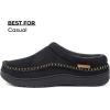 imageZigzagger Mens Slip On Moccasin Slippers IndoorOutdoor Warm Fuzzy Comfy House Shoes Fluffy Wide Loafer SlippersVanta