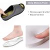 imageZizor Mens Memory Foam Open Toe Slippers Slip On Breathable House Shoes with Indoor Outdoor AntiSkid Rubber SoleGrey