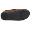 imageZizor Mens Microsuede Moccasin Slippers with Comfy Memory Foam Closed Back House Shoes Indoor Outdoor Durable Rubber SoleCamel