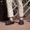 imageZizor Mens Microsuede Moccasin Slippers with Comfy Memory Foam Closed Back House Shoes Indoor Outdoor Durable Rubber SoleCoffee