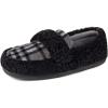 imageZizor Womens Fuzzy Loafer Slippers House Shoes with Memory FoamPure Black