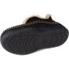 imageWishcotton Mens Moccasin Bootie Slippers With Cozy Memory Foam Winter Warm Fuzzy Indoor Outdoor House ShoesBlack