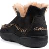 imageWishcotton Mens Moccasin Bootie Slippers With Cozy Memory Foam Winter Warm Fuzzy Indoor Outdoor House ShoesBlack