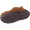 imageWishcotton Mens Moccasin Bootie Slippers With Cozy Memory Foam Winter Warm Fuzzy Indoor Outdoor House ShoesCamel