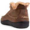 imageWishcotton Mens Moccasin Bootie Slippers With Cozy Memory Foam Winter Warm Fuzzy Indoor Outdoor House ShoesCoffee