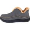 imageWishcotton Mens Moccasin Bootie Slippers With Cozy Memory Foam Winter Warm Fuzzy Indoor Outdoor House ShoesGrey
