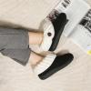 imageWishcotton Womens Wool Cozy Memory Foam Winter Slippers Indoor Outdoor with Fuzzy Faux Fur CollarBlack