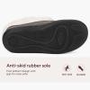 imageWishcotton Womens Wool Cozy Memory Foam Winter Slippers Indoor Outdoor with Fuzzy Faux Fur CollarGrey