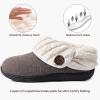 imageWishcotton Womens Wool Cozy Memory Foam Winter Slippers Indoor Outdoor with Fuzzy Faux Fur CollarGrey