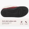 imageWishcotton Womens Wool Cozy Memory Foam Winter Slippers Indoor Outdoor with Fuzzy Faux Fur CollarWine