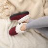 imageWishcotton Womens Wool Cozy Memory Foam Winter Slippers Indoor Outdoor with Fuzzy Faux Fur CollarWine
