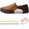 imageZigzagger Mens Zermatt Woolblend Loafer Slippers with Memory Foam IndoorCaramel Coffee