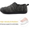 imageZizor Mens Comfy Caterpillar Slippers Indoor Outdoor House Shoes Warm Soft Knit Upper Fuzzy Fleece Lined Memory Foam Sole with Hard BottomBlack