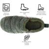 imageZizor Mens Comfy Caterpillar Slippers Indoor Outdoor House Shoes Warm Soft Knit Upper Fuzzy Fleece Lined Memory Foam Sole with Hard BottomGroovy Green