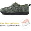 imageZizor Mens Comfy Caterpillar Slippers Indoor Outdoor House Shoes Warm Soft Knit Upper Fuzzy Fleece Lined Memory Foam Sole with Hard BottomGroovy Green