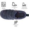 imageZizor Mens Comfy Caterpillar Slippers Indoor Outdoor House Shoes Warm Soft Knit Upper Fuzzy Fleece Lined Memory Foam Sole with Hard BottomNavy
