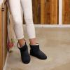 imageZizor Womens Cozy Short Bootie Slippers Winter Warm Hard Bottom House Shoes with Fuzzy LiningBlack