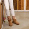 imageZizor Womens Cozy Short Bootie Slippers Winter Warm Hard Bottom House Shoes with Fuzzy LiningBrown