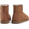 imageZizor Womens Cozy Short Bootie Slippers Winter Warm Hard Bottom House Shoes with Fuzzy LiningChestnut