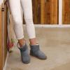 imageZizor Womens Cozy Short Bootie Slippers Winter Warm Hard Bottom House Shoes with Fuzzy LiningGrey