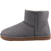 imageZizor Womens Cozy Short Bootie Slippers Winter Warm Hard Bottom House Shoes with Fuzzy LiningGrey