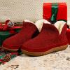 imageZizor Womens Moccasin Bootie Slippers with Cosy Memory Foam Ladies Toasty Slip on House Shoes with Hard Outdoor Indoor Rubber SoleGrey