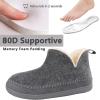 imageZizor Womens Moccasin Bootie Slippers with Cosy Memory Foam Ladies Toasty Slip on House Shoes with Hard Outdoor Indoor Rubber SoleGrey