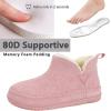 imageZizor Womens Moccasin Bootie Slippers with Cosy Memory Foam Ladies Toasty Slip on House Shoes with Hard Outdoor Indoor Rubber SolePink