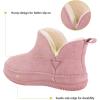 imageZizor Womens Moccasin Bootie Slippers with Cosy Memory Foam Ladies Toasty Slip on House Shoes with Hard Outdoor Indoor Rubber SolePink