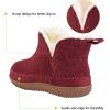 imageZizor Womens Moccasin Bootie Slippers with Cosy Memory Foam Ladies Toasty Slip on House Shoes with Hard Outdoor Indoor Rubber SoleWine
