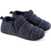 imageZizor Mens Comfy Caterpillar Slippers Indoor Outdoor House Shoes Warm Soft Knit Upper Fuzzy Fleece Lined Memory Foam Sole with Hard BottomNavy