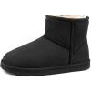 imageZizor Womens Cozy Short Bootie Slippers Winter Warm Hard Bottom House Shoes with Fuzzy LiningBlack