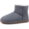 imageZizor Womens Cozy Short Bootie Slippers Winter Warm Hard Bottom House Shoes with Fuzzy LiningGrey
