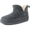 imageZizor Womens Moccasin Bootie Slippers with Cosy Memory Foam Ladies Toasty Slip on House Shoes with Hard Outdoor Indoor Rubber SoleGrey