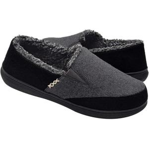 imageZigzagger Mens Zermatt Woolblend Loafer Slippers with Memory Foam IndoorGrey
