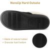 imageWishcotton Womens Lambrub Sherpa House Slippers Memory Foam Indoor OutdoorBlack