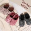 imageWishcotton Womens Lambrub Sherpa House Slippers Memory Foam Indoor OutdoorBrown