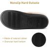 imageWishcotton Womens Lambrub Sherpa House Slippers Memory Foam Indoor OutdoorOatmeal
