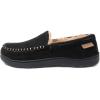 imageZigzagger Mens Moccasin Slippers Memory Foam House Shoes Indoor and Outdoor Warm Loafer SlippersBlack