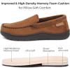 imageZigzagger Mens Moccasin Slippers Memory Foam House Shoes Indoor and Outdoor Warm Loafer SlippersCamel
