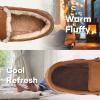 imageZigzagger Mens Moccasin Slippers Memory Foam House Shoes Indoor and Outdoor Warm Loafer SlippersCamel