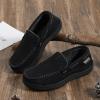 imageZigzagger Mens Moccasin Slippers Memory Foam House Shoes Indoor and Outdoor Warm Loafer SlippersCool Black